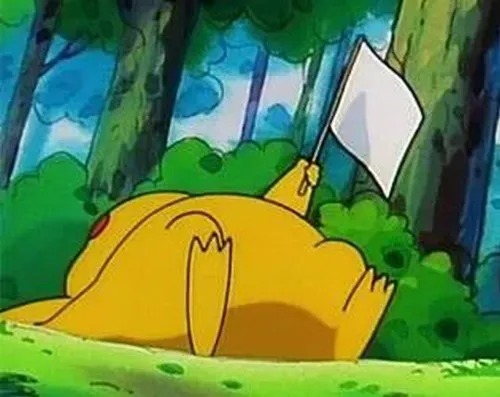 Meme Pikachu hòa bộ lông vàng với cảm xúc đáng yêu