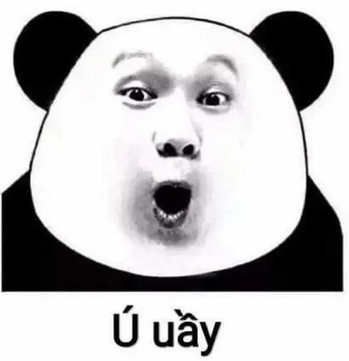 Meme gấu trúc dễ thương giơ tay vẫy như muốn chào.