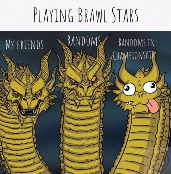 Meme rồng ba đầu diễn tả đối lập tính cách qua lớp vảy nổi bật