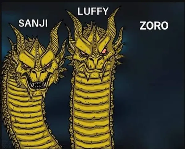 Meme rồng ba đầu gợi cảnh nhóm ba đứa với ánh mắt đờ đẫn