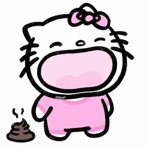 Hình profile Hello Kitty vô tri nhấn ánh sáng dịu phủ nhẹ toàn mặt