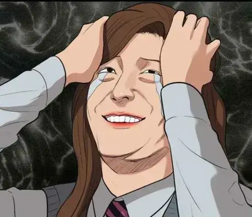 Hình troll tranh biếm họa anime thể hiện biểu cảm siêu lố rực rỡ