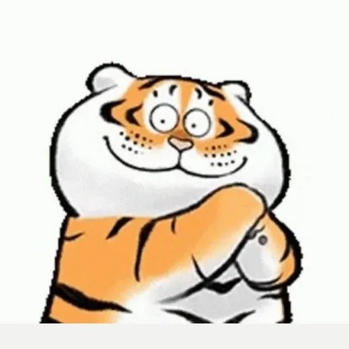Meme hổ béo tai cụp dáng chậm rãi bất lực nhưng vẫn đáng yêu vô cùng