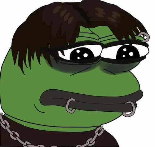 Hình troll ếch pepe rơi lệ chậm tạo cảm giác khóc nghẹn.