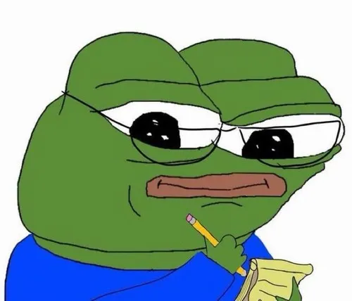 Hình troll ếch xanh ôm đầu đầy rối trí mệt nặng.