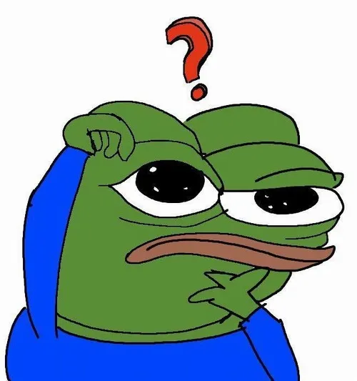 Ảnh meme vui ếch xanh liếc ngang tinh quái bằng mắt lờ đờ.