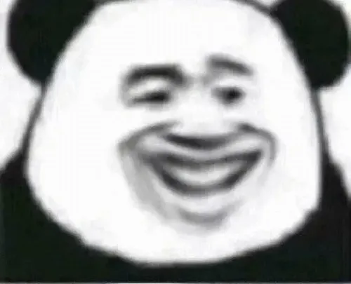 Ảnh troll gấu trúc khoái chí ánh mắt thuộc biểu cảm cong duyên dáng