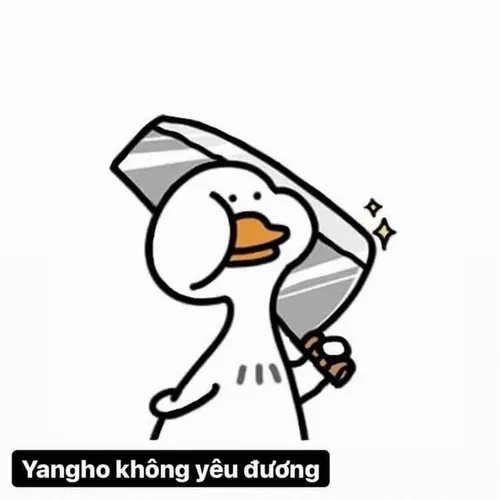 Meme vịt hung hăng cầm dao bầu: Gương mặt gắt nhưng lại rất vui nhộn