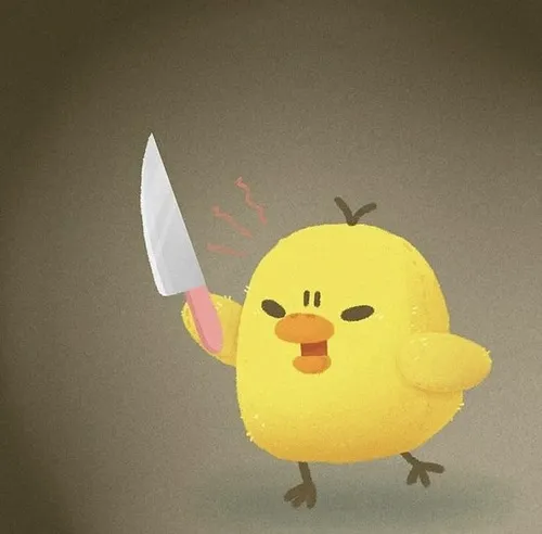 Meme chế vịt cụp cánh lại như đang cố tỏ ra dữ mà vẫn hồn nhiên