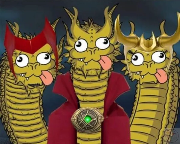 Hình troll rồng kì cục gợi nụ cười quái dị giữa dáng rồng to lớn