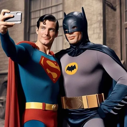 Meme Người đàn ông thép cùng Batman khoảnh khắc anh hùng