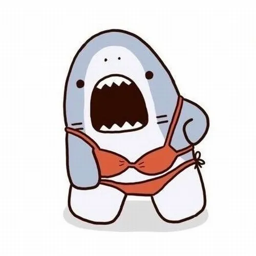 Meme cá mập biến dáng bơi giả nghiêm thành trò vui.