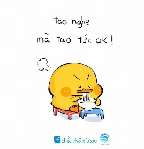 Ảnh chế vịt con tạo cảnh đứng im chịu trận rất thật.