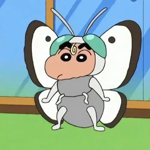 Meme biểu cảm Shin phồng má mô tả kiểu chọc người lớn quen thuộc