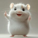 Bé chuột bạch vui vẻ thể hiện sự đồng tình Bé chuột bạch vui vẻ thể hiện sự đồng tình