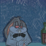 Chú thỏ nằm buồn bã Chú thỏ nằm buồn bã